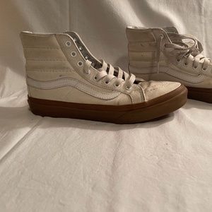 Cream White High Top Vans US Size 9 / Euro 39